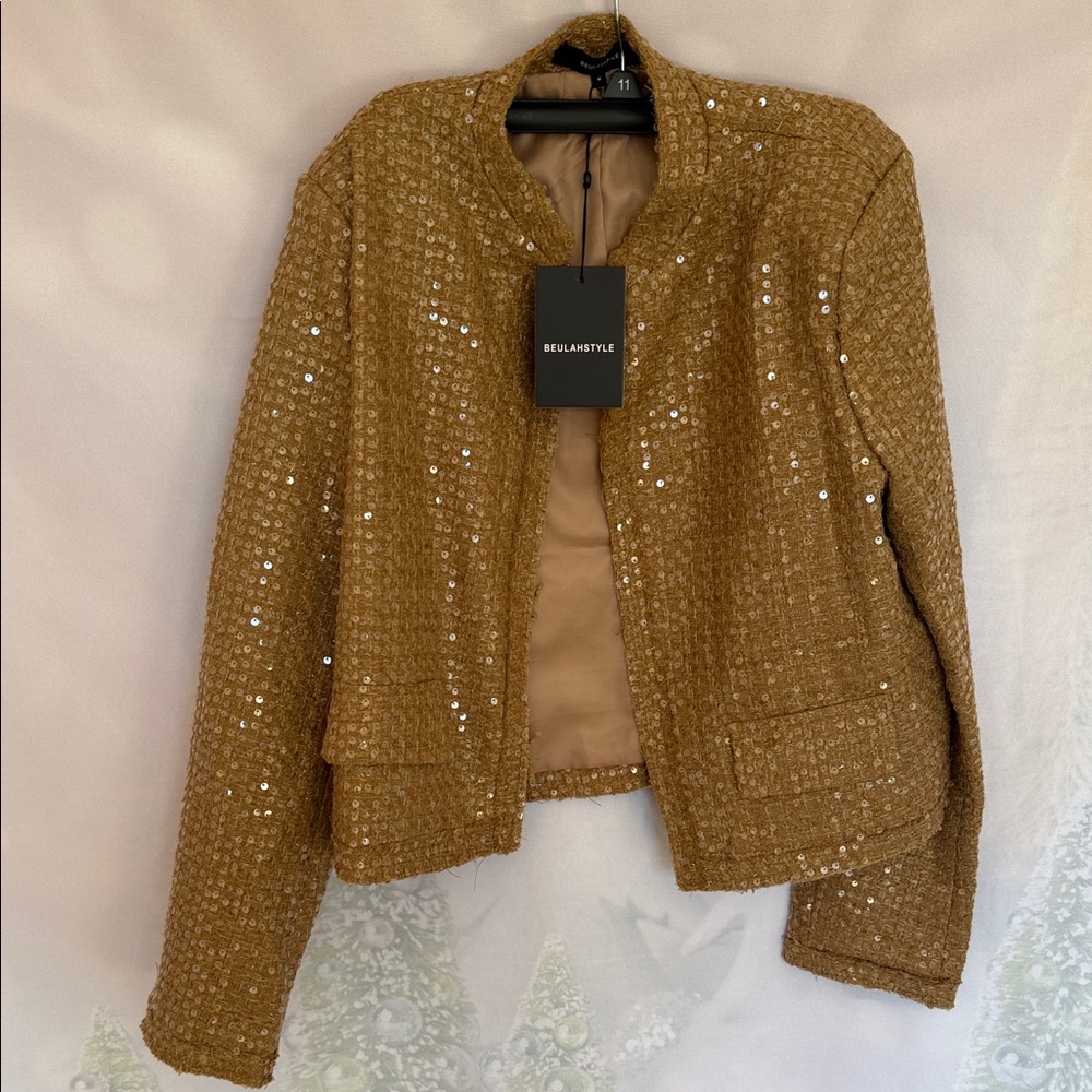 Sequined Gold Jacket by Beulahstyle